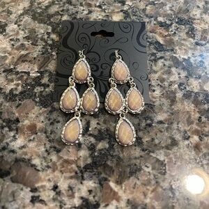 Cream Dangle Earrings